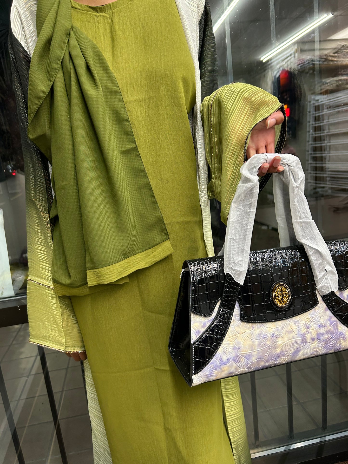 Olive Green Habibi Abaya