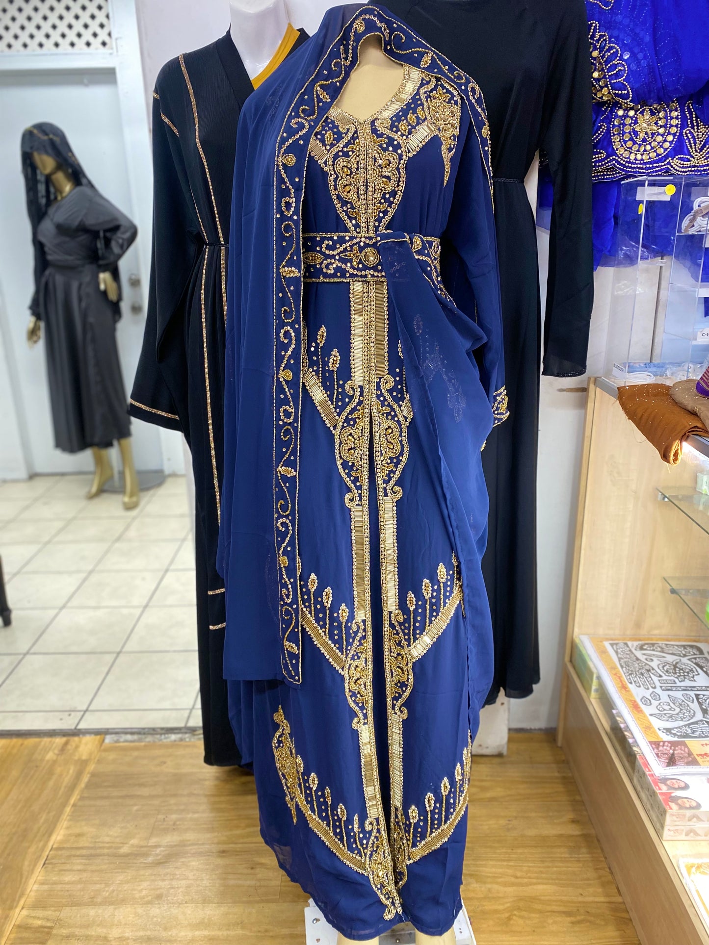 Blue Kaftan abaya