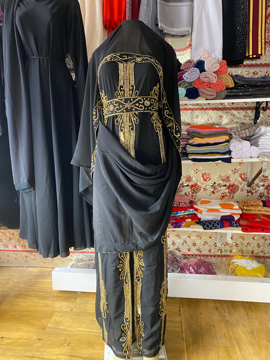 Black Kaftan Abaya