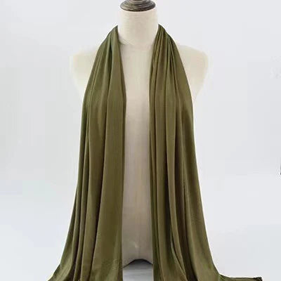 Olive Green Jersey Hijab