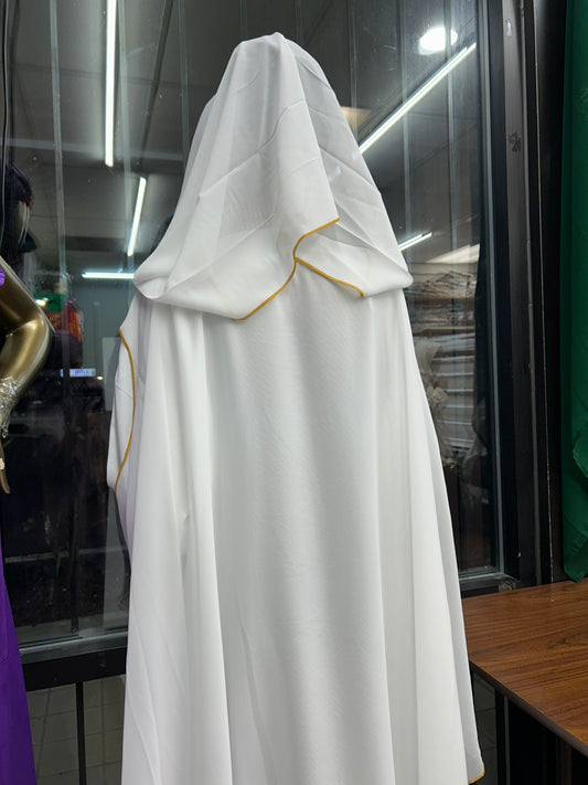 White Butterfly Abaya