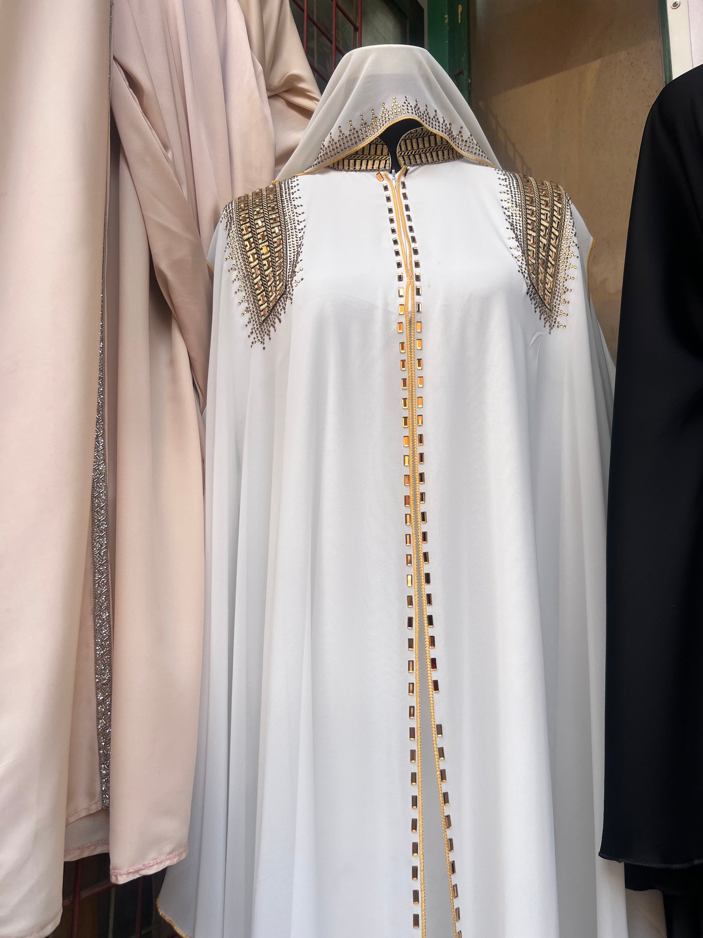 White Butterfly Abaya