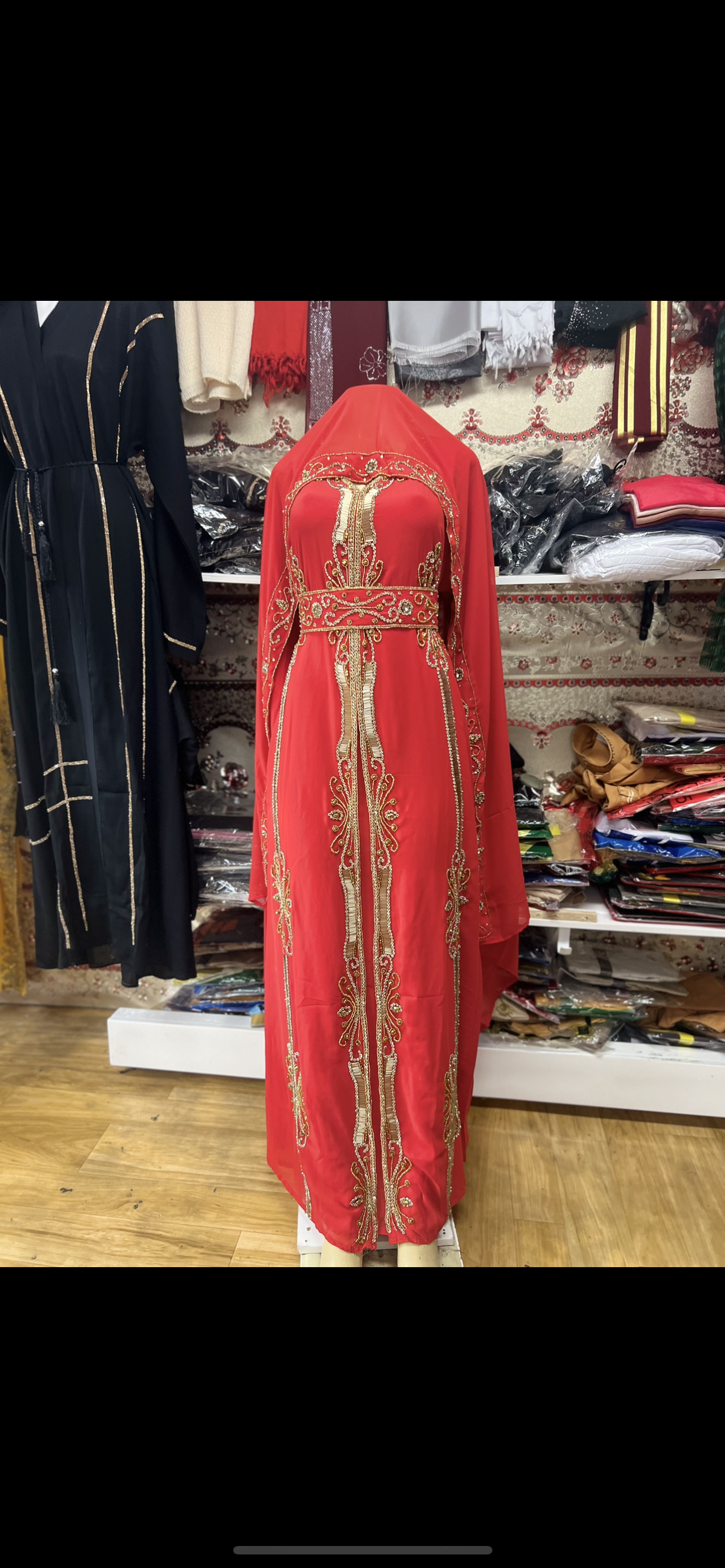 Light Red Kaftan Abaya